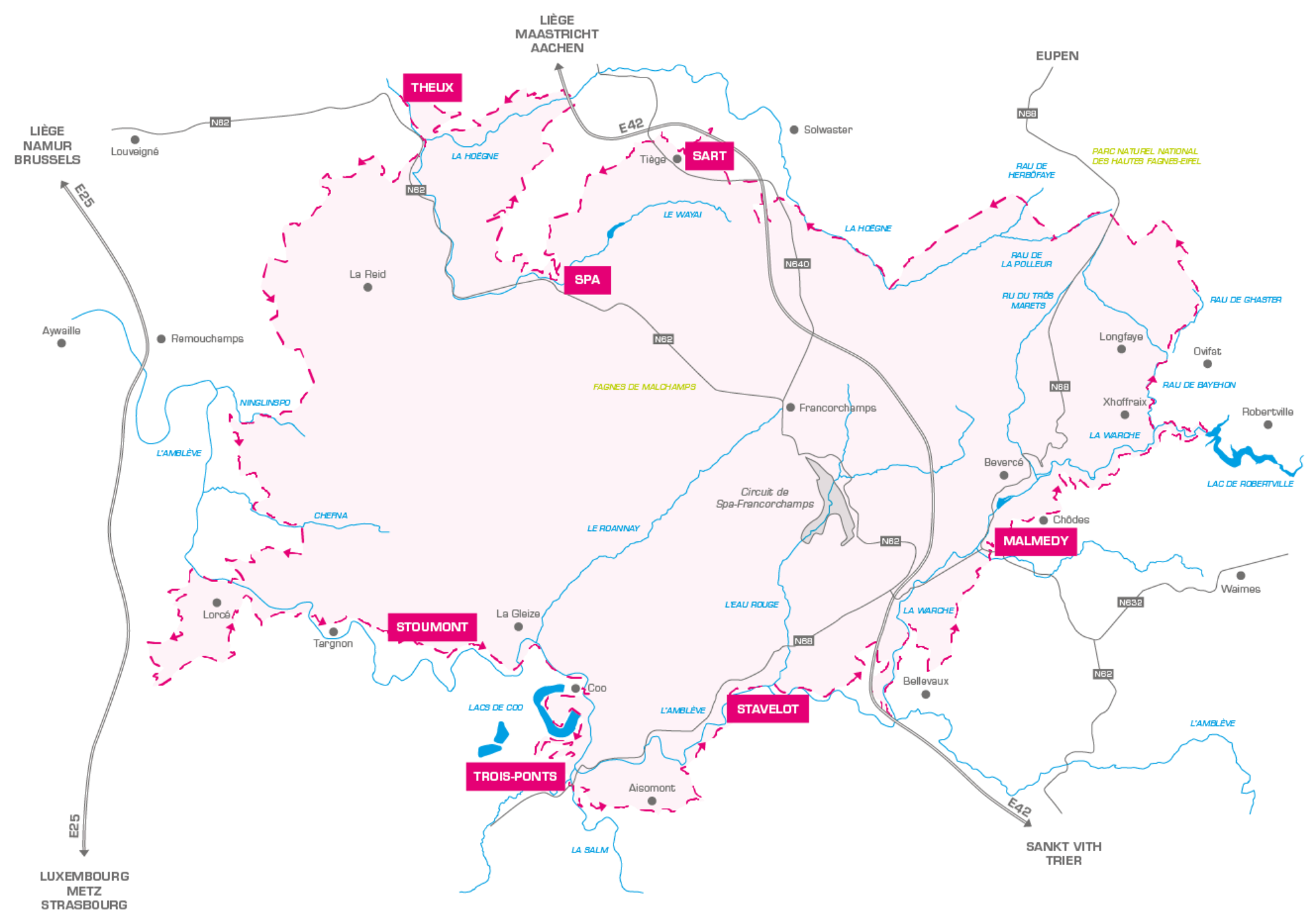 tracé de l'UTDS